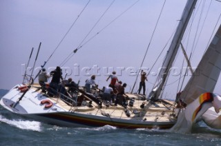 Atlantic Privateer during the Whitbread Round the World Race 1986 (now known as the Volvo Ocean Race)
