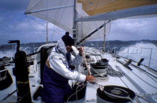 Surfing downwind in the Southern Ocean onboard Rothmans in the Whitbread Round the World Race 1989 / 1990