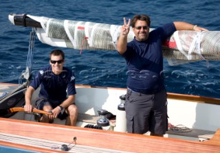 Voiles de Saint-Tropez 2011 - Peter Dubens & Nick Rogers win the Tofinou Class
