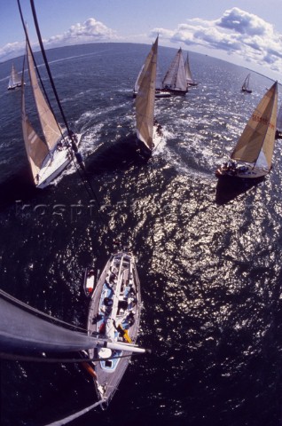 Masthead of the Committee boat during the Rolex Commodores Cup
