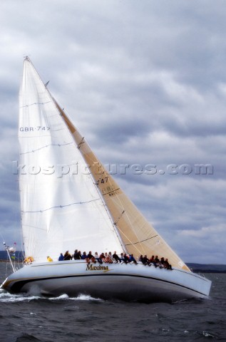 Round the Island Race 1991  Isle of Wight UK Each year 1500 yachts compete in this annual fleet rega