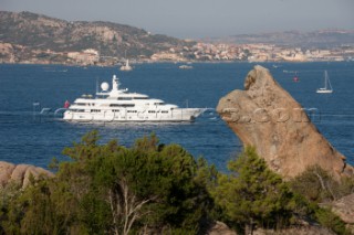 Superyacht Apoise in Sardinia, Italy.