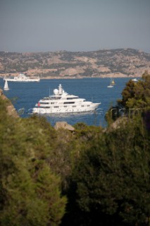 Superyacht Apoise in Sardinia, Italy.
