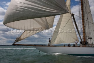 Mariquita helmed by Jamie Matheson racing at the RYS Bicentenary 2015 in Cowes, Isle of Wight