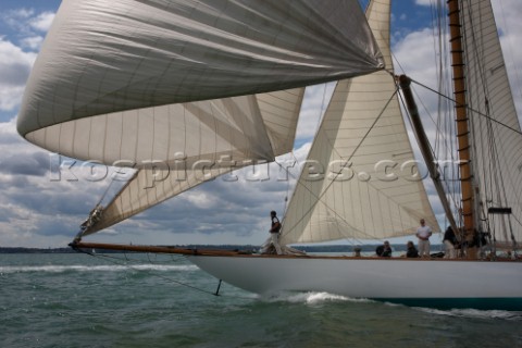 Mariquita helmed by Jamie Matheson racing at the RYS Bicentenary 2015 in Cowes Isle of Wight