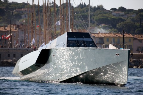 SAINTTROPEZ FRANCE  October 5th The incredible Wallypower 118 powerboat of Monaco owned by Italian e