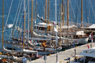 2016 Spetses Classic Yacht Regatta. Dockside