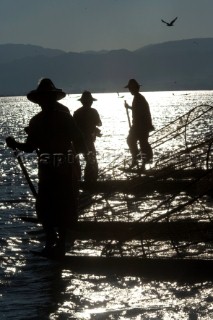 Inle Lake, Myanmar (Burma) 11 01 07    Traditional fishing boats