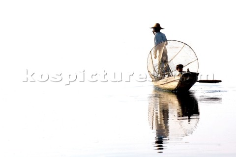 Inle Lake Myanmar Burma 11 01 07    Traditional fishing boats