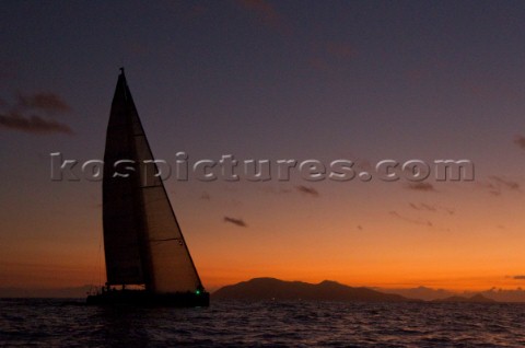 Antigua 21 02 2010  RORC 600 Caribbean  Sunrise at Isles Sense Guadalupe for DSKPioneer Investments