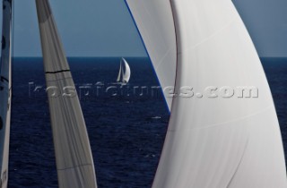Antigua 23 02 2009  RORC Caribbean 600  Lee Overlay Partners from the sail of ICAP Leopard