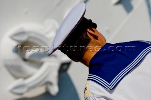 Sailors uniform and whistle  The Tall Ships Races 2007 Mediterranea in Genova Mir Russia
