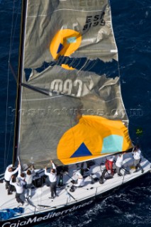 Porto Cervo, 28 09 2007  Rolex TP 52 Global Championship 2007  CAM CAJA DEL MEDITERRANEO Broke the sail