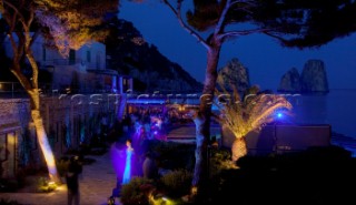 Shoreline restaurant in Capri, Italy.