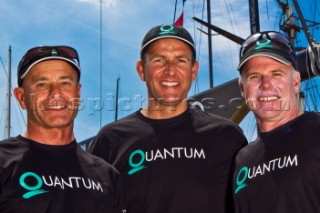 Ed Reynolds, President of Quantum Sails, Doug DeVos owner of Quantum Racing and Terry Hutchinson, skipper of Quantum Racing