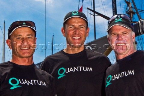 Ed Reynolds President of Quantum Sails Doug DeVos owner of Quantum Racing and Terry Hutchinson skipp