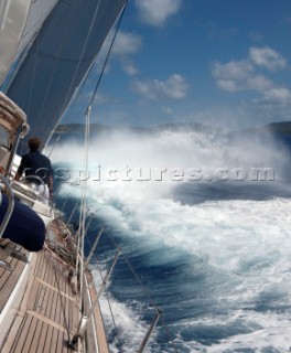 Virgin Gorda, 14/03/12  Loro Piana Caribbean Superyacht Regatta & Rendezvous 2012  On board BILLY BUDD