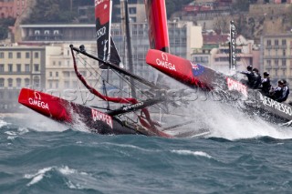 Naples (Italy), 11/04/2012  Americas Cup World Series Naples 2012  AC45 Emirates Team New Zealand ETNZ on Day 1