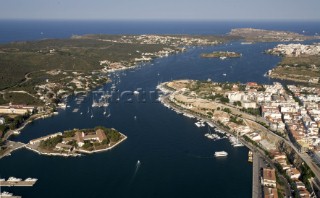 Aerial View of Menorca Mahon harbour