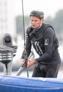 Louis Vuitton Americas Cup World Series Portsmouth Final Practice Day 24 July 2015 Dean Barker Soft Bank Team Japan