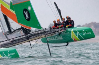 Louis Vuitton Americas Cup World Series Portsmouth Final Practice Day 24 July 2015 GROUPAMA Sailing Team