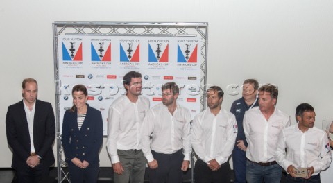 Prizegiving William and Kate  Duke and Duchess of Cambridge with GROUPAMA Sailing Team