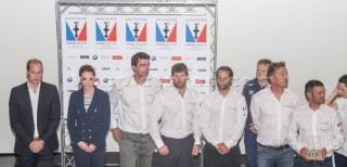 Prizegiving William and Kate,  Duke and Duchess of Cambridge with GROUPAMA Sailing Team