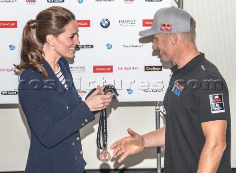 PrizegivingWilliam and Kate  Duke and Duchess of Cambridge with Jimmy Spithill ORACLE Team USA