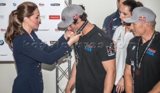 Prizegiving William and Kate,  Duke and Duchess of Cambridge with ORACLE Team USA