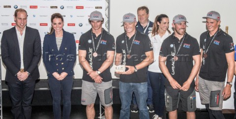 Prizegiving William and Kate  Duke and Duchess of Cambridge with ORACLE Team USA