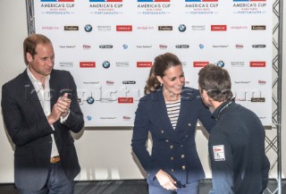 Prizegiving William and Kate,  Duke and Duchess of Cambridge with Ben Ainsley Land Rover BAR