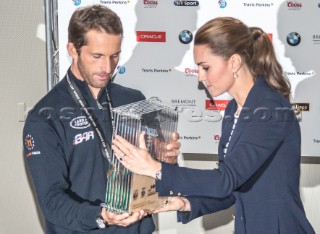 Prizegiving William and Kate,  Duke and Duchess of Cambridge with Ben Ainsley Land Rover BAR