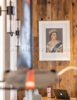 Portrait photo of Her Majesty The Queen in the RNZYS (Royal New Zealand Yacht Squadron)