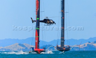 11/01/21 - Auckland (NZL)36th Americaâ€™s Cup presented by PradaPRADA Cup 2021 - Training Day 1Emirates Team New Zealand, Ineos Team UK