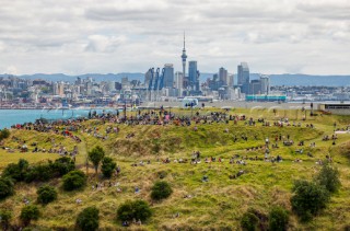 23/01/21 - Auckland (NZL)36th Americaâ€™s Cup presented by PradaPRADA Cup 2021 - Round Robin 3Spectators watch from North Head