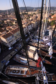 Les Voiles de Saint-Tropez 2011 - masthead view of the fleet in port