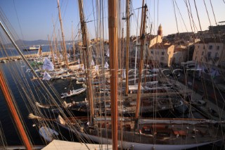 Les Voiles de Saint-Tropez 2011 - masthead view of the fleet in port