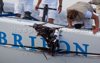 Cagliari, 22-09-10Audi Medcup 2010Region of Sardinia TrophyBribon after the crash with Audi A1 powered by ALL4ONE
