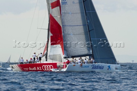 Audi A1 powered by All4One Tbones Bribon on the first beat of race six Audi MedCup 2010 Cagliari Sar
