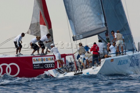Audi A1 powered by All4One Tbones Bribon on the first beat of race six Audi MedCup 2010 Cagliari Sar