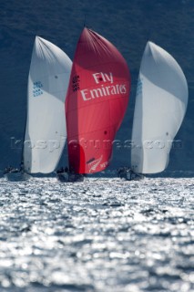 Emirates Team New Zealand, the fleet race of the Trophy of Sardinia, Audi MedCup 2010. Cagliari Sardinia. 23/9/2010