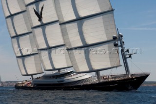 Maltese Falcon, day one of the Super Yacht Cup Palma 2010. Palma, Mallorca, Spain. 24/6/2010