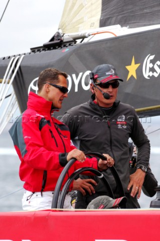 Michael Schumacher onboard Team New Zealand