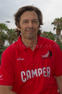 Marcelino Botin Principal designer for Emirates Team New Zealand at The Camper Volvo Ocean Race press conference. Barcelona. 22/7/2010
