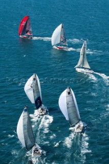 Emirates Team New Zealand leading in race six. Trofeo Caja Mediterraneo Region de Murcia, Audi medCup regatta. 28/8/2010