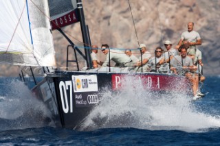 Luna Rossa (ITA) in the coastal race. Trofeo Caja Mediterraneo Region de Murcia, Audi medCup regatta. 28/8/2010