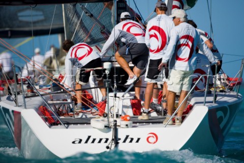KEY WEST FLORIDA  January 16th 2007 Tactician Brad Butterworth right of the Swiss Alinghi Americas C