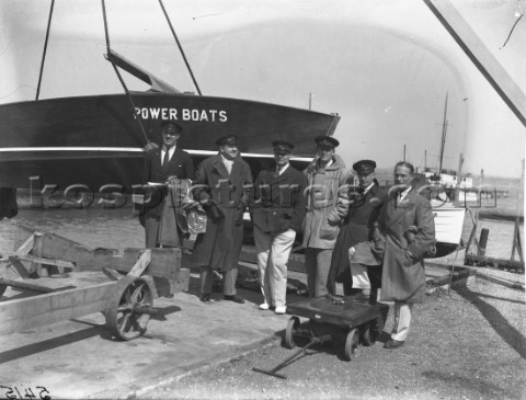 Gentlemen stand by during speed trials at Gosport in the 1930s