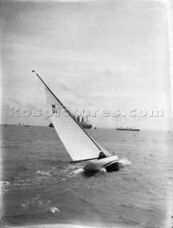 W Class racing on the Solent, UK in the 1930s