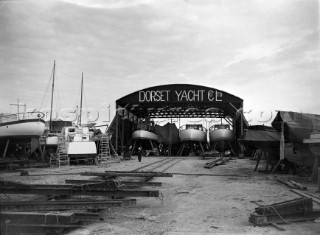 Fitting out shed at The Dorset Yacht Company (UK) in 1939